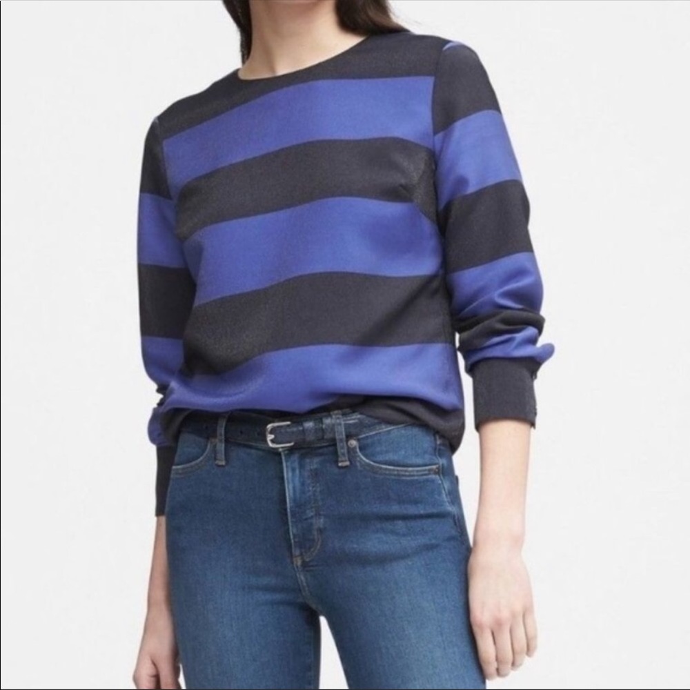 BANANA‎ REPUBLIC Iridescent Rugby Stripe Top